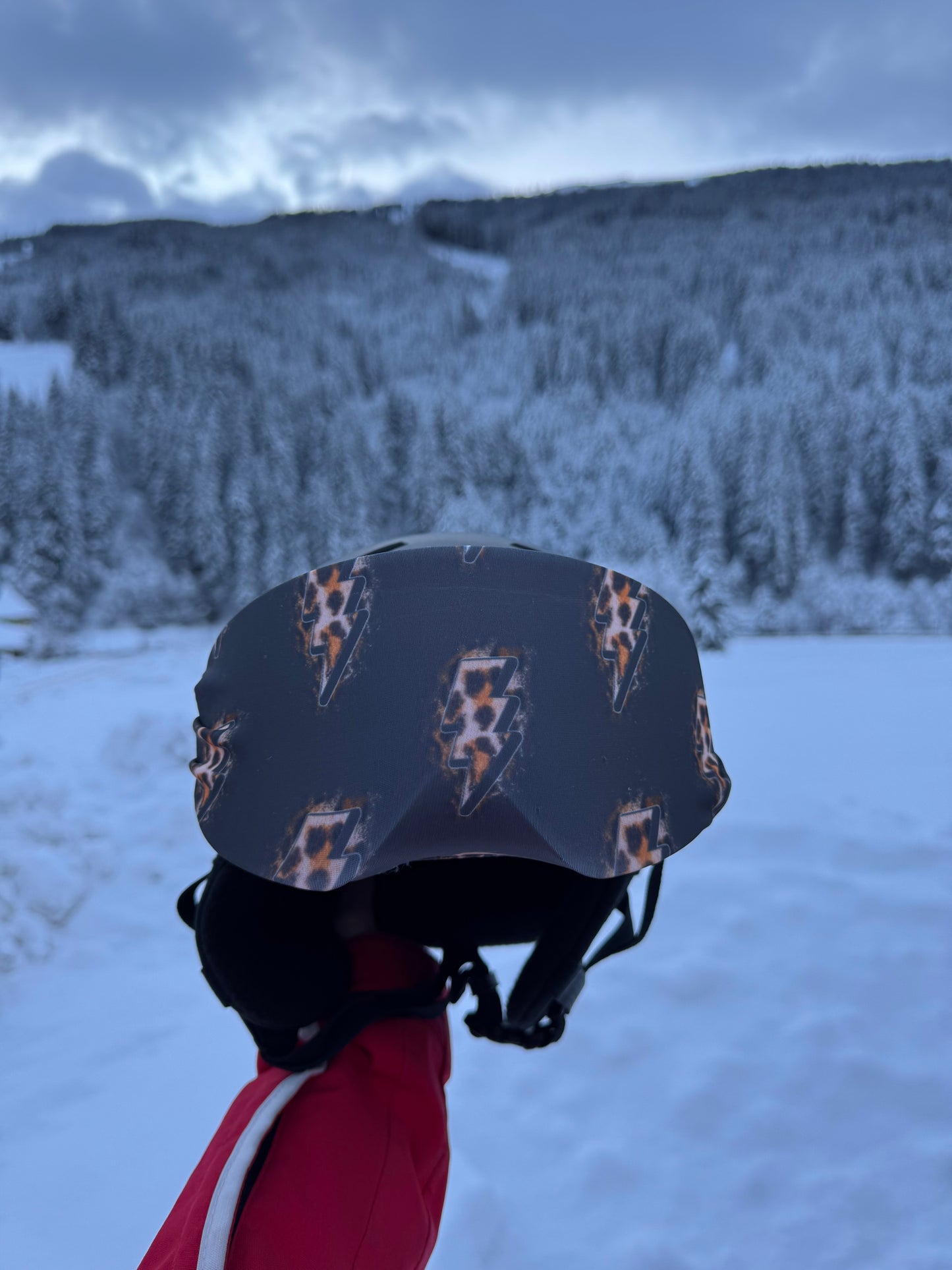 Skibril hoesje met panterbliksems