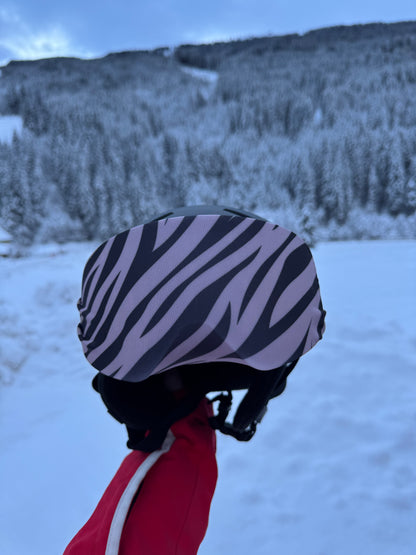 Skibril hoes met beige zebraprint