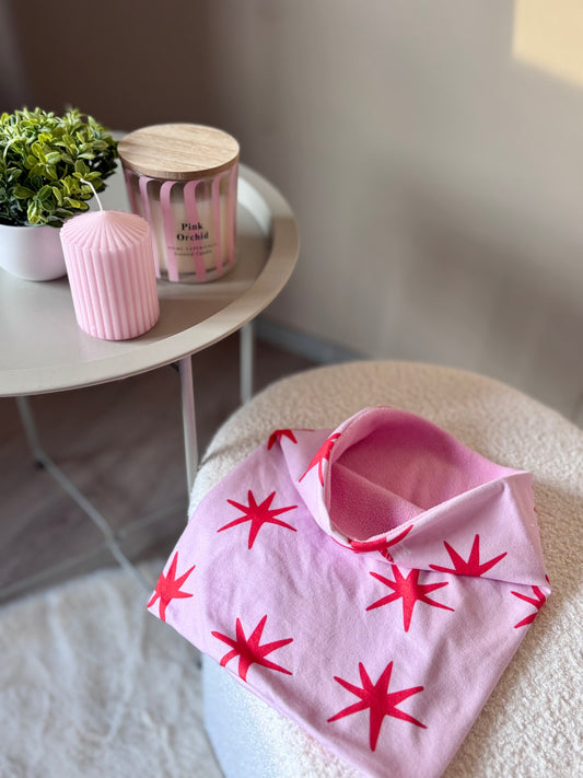 Roze skibuff met sterren | Lotsofdesign