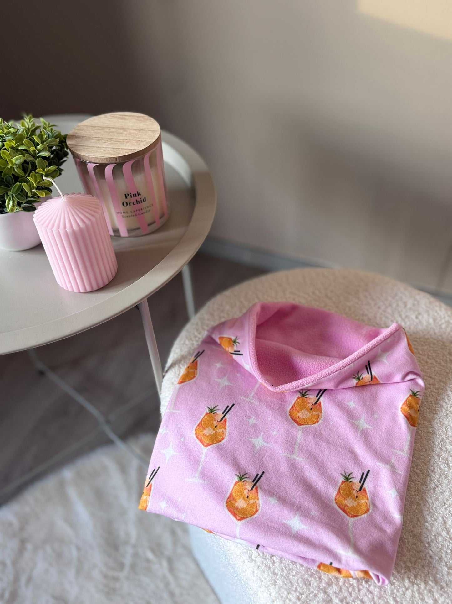 Roze skibuff met aperol